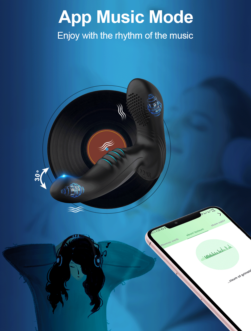 Stimulateur Prostatique Vibrant Connecté - Plug Anal Télécommandé par Application - Sextoy Homme pour Stimulation de la Prostate et Jeux de Couple