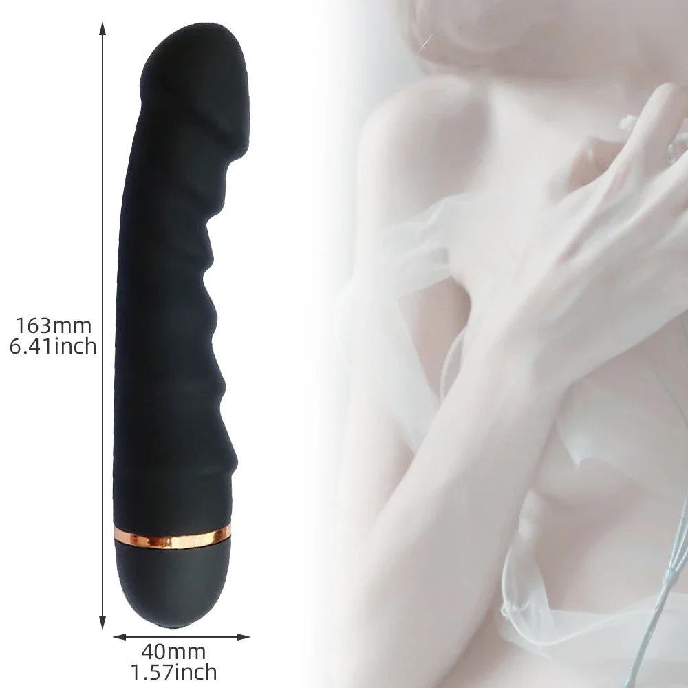 Vibrateur 20 Modes en Silicone Souple - Godemichet Réaliste avec Moteur Puissant - Stimulateur Point G et Clitoris - Masturbateur Féminin Adulte