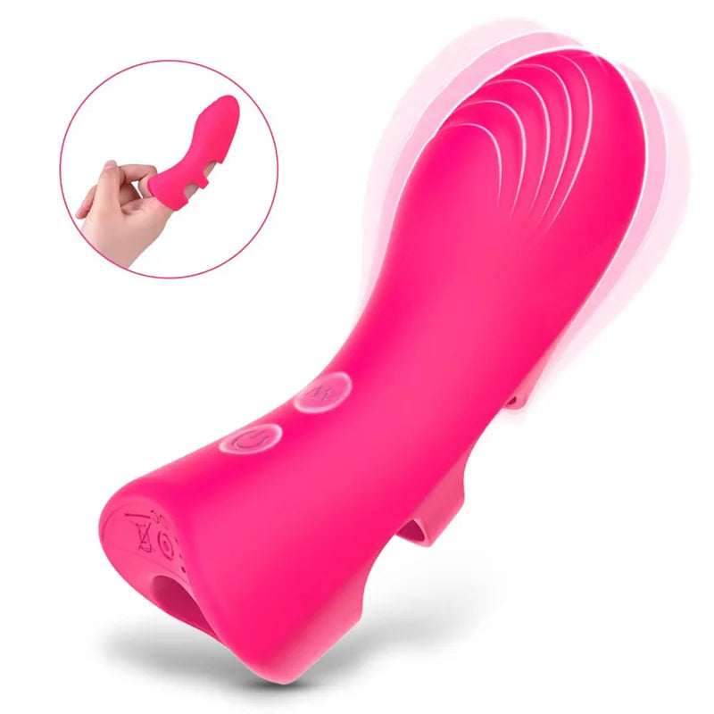 Vibrateur Doigt 10 Modes - Stimulateur Point G et Clitoris - Sextoy Féminin pour Masturbation et Jeux de Couple - Œuf Vibrant