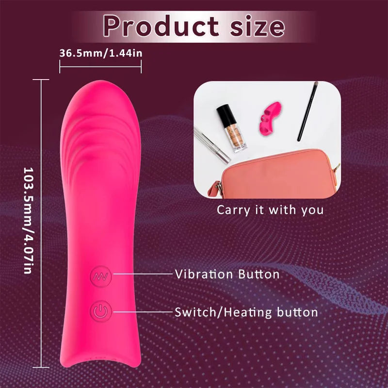 Vibrateur Doigt 10 Modes - Stimulateur Point G et Clitoris - Sextoy Féminin pour Masturbation et Jeux de Couple - Œuf Vibrant