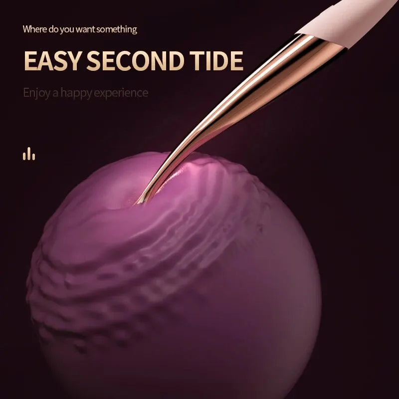 "Vibromasseur point G utilisé pour la stimulation magnétique du clitoris féminin, avec vibrations multifréquences ultrasoniques et rechargeables."