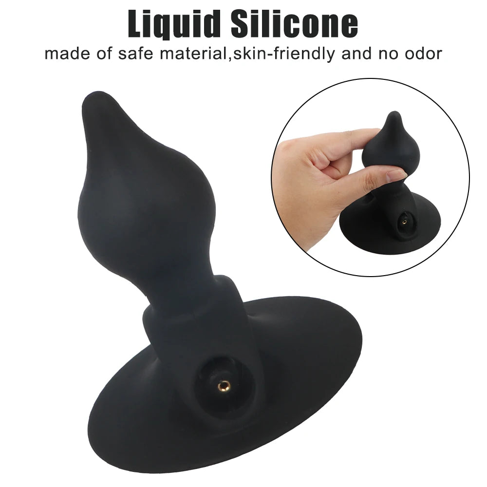 Plug Anal Gonflable Portable avec Ventouse - Stimulation Prostatique et Dilatation Anale | Sextoy Unisexe