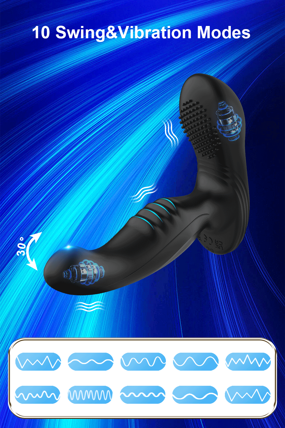 Stimulateur Prostatique Vibrant Connecté - Plug Anal Télécommandé par Application - Sextoy Homme pour Stimulation de la Prostate et Jeux de Couple