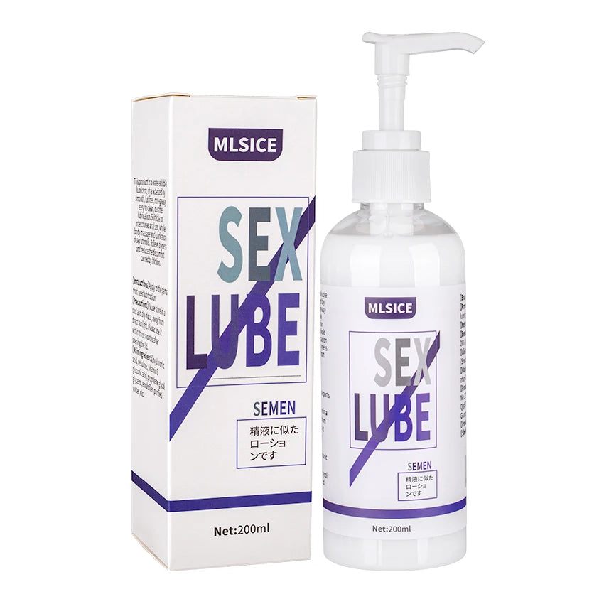 Lubrifiant Anal Effet Sperme – Gel Intime à Base d’Eau 200 ml pour Femmes et Hommes