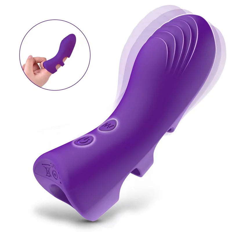 Vibrateur Doigt 10 Modes - Stimulateur Point G et Clitoris - Sextoy Féminin pour Masturbation et Jeux de Couple - Œuf Vibrant