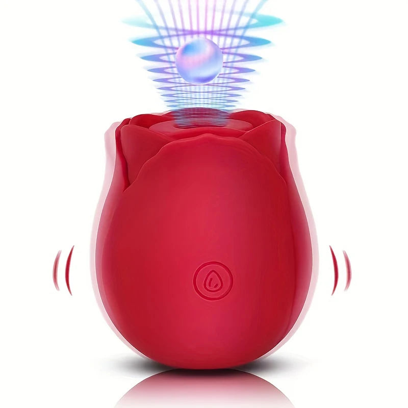 Vibromasseur Rose à Succion - Clitoris & Mamelons Femme