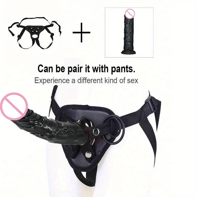 Strap-On Portatif avec Godemichet - Stimulation Point G - Pantalon Standard pour Femmes