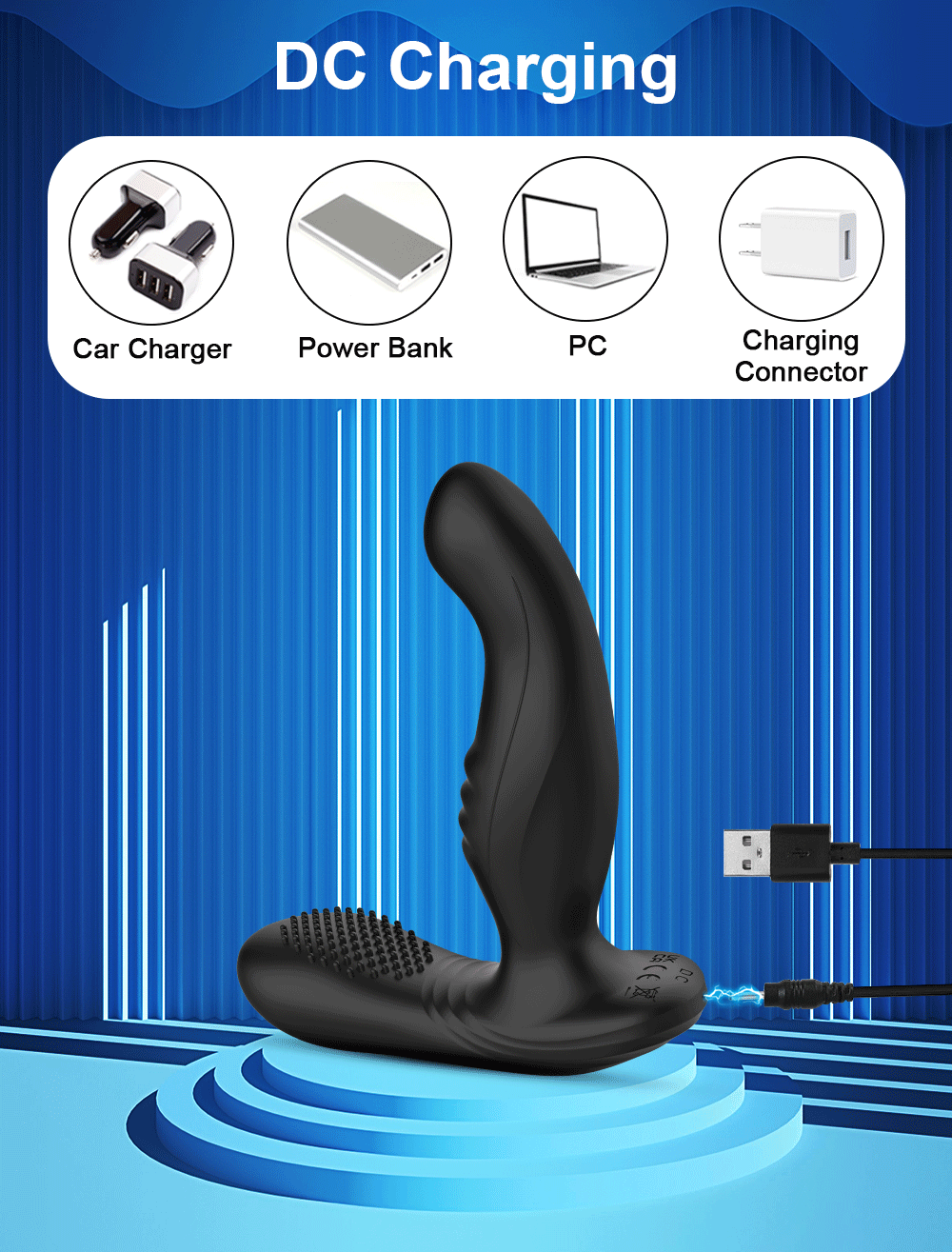 Stimulateur Prostatique Vibrant Connecté - Plug Anal Télécommandé par Application - Sextoy Homme pour Stimulation de la Prostate et Jeux de Couple