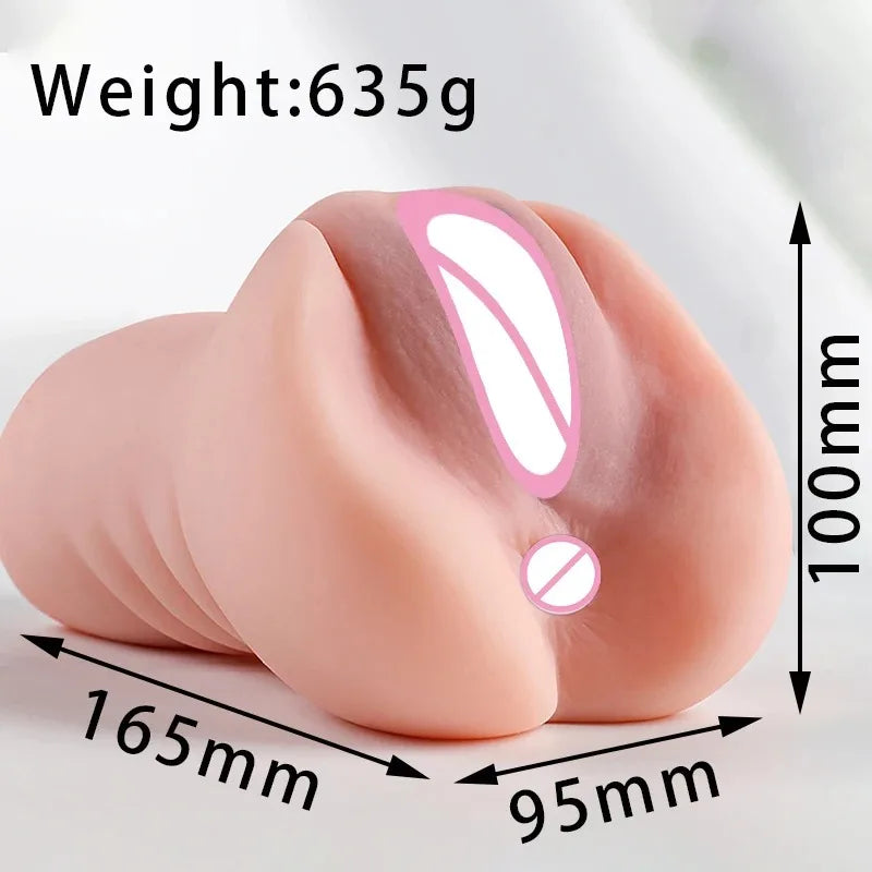 Masturbateur Homme 2 en 1 - Vagin et Anus Réalistes - Sextoy Portable avec Texture 3D - Stimulation Maximale Sex Doll Pocket Pussy for Men