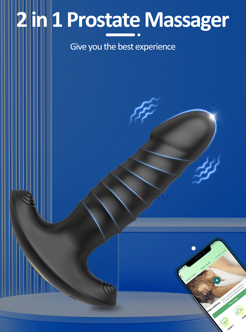 Plug Anal Téléscopique avec Contrôle via Application – Vibromasseur Prostatique et Vaginal pour Homme et Femme | Sextoy Unisexe Connecté