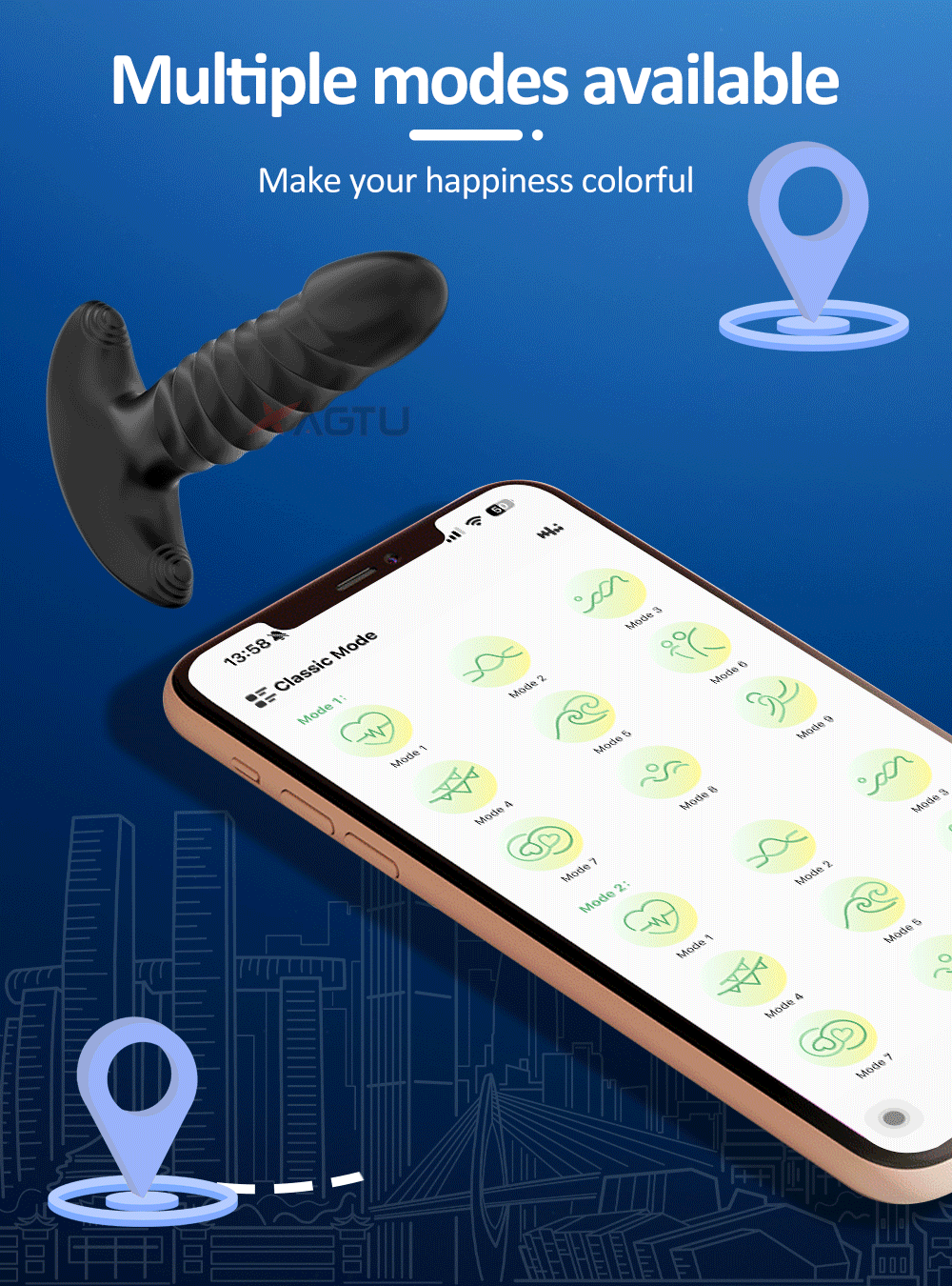 Plug Anal Téléscopique avec Contrôle via Application – Vibromasseur Prostatique et Vaginal pour Homme et Femme | Sextoy Unisexe Connecté