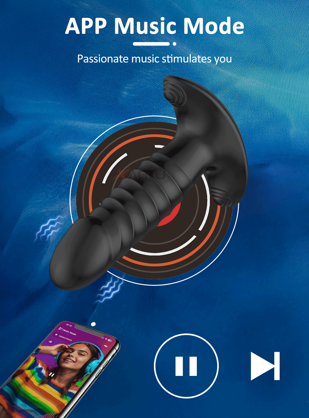 Plug Anal Téléscopique avec Contrôle via Application – Vibromasseur Prostatique et Vaginal pour Homme et Femme | Sextoy Unisexe Connecté