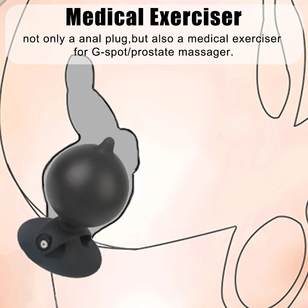 Plug Anal Gonflable Portable avec Ventouse - Stimulation Prostatique et Dilatation Anale | Sextoy Unisexe