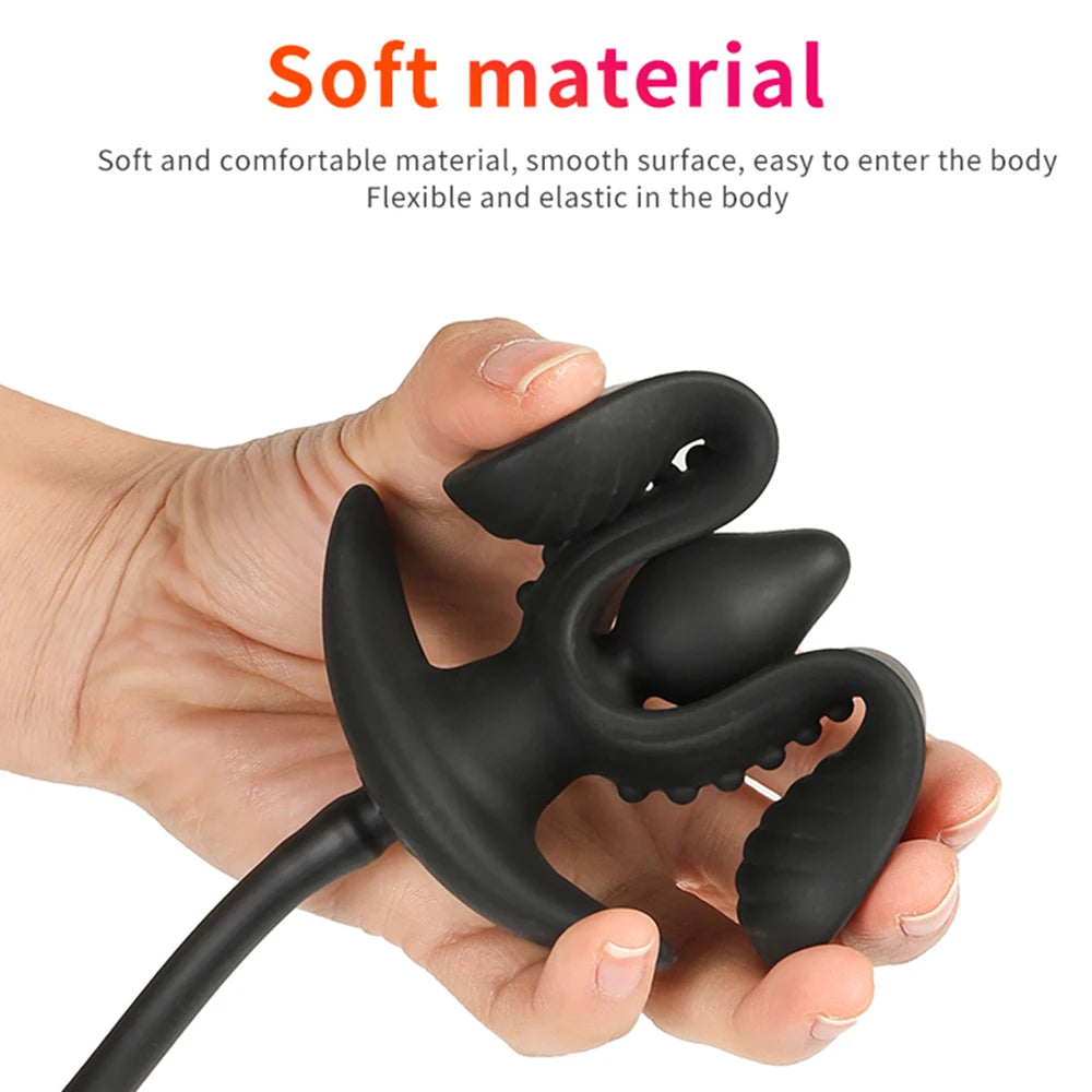 Gros Plug Anal Gonflable en Silicone - Massage Prostatique et Extension Anale | Sextoy Adulte Dilatateur
