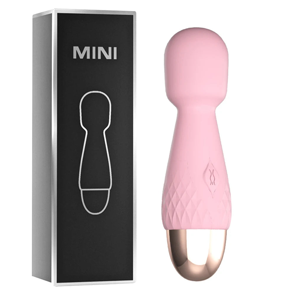 Mini Vibromasseur Puissant - 10 Modes, Recharge USB