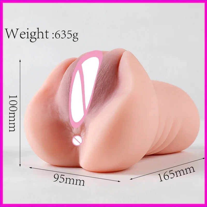 Masturbateur Homme 2 en 1 - Vagin et Anus Réalistes - Sextoy Portable avec Texture 3D - Stimulation Maximale Sex Doll Pocket Pussy for Men
