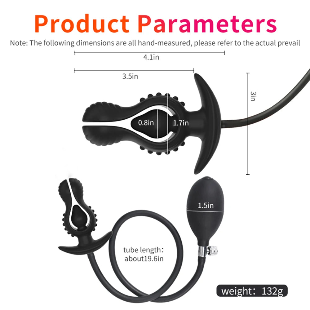 Gros Plug Anal Gonflable en Silicone - Massage Prostatique et Extension Anale | Sextoy Adulte Dilatateur