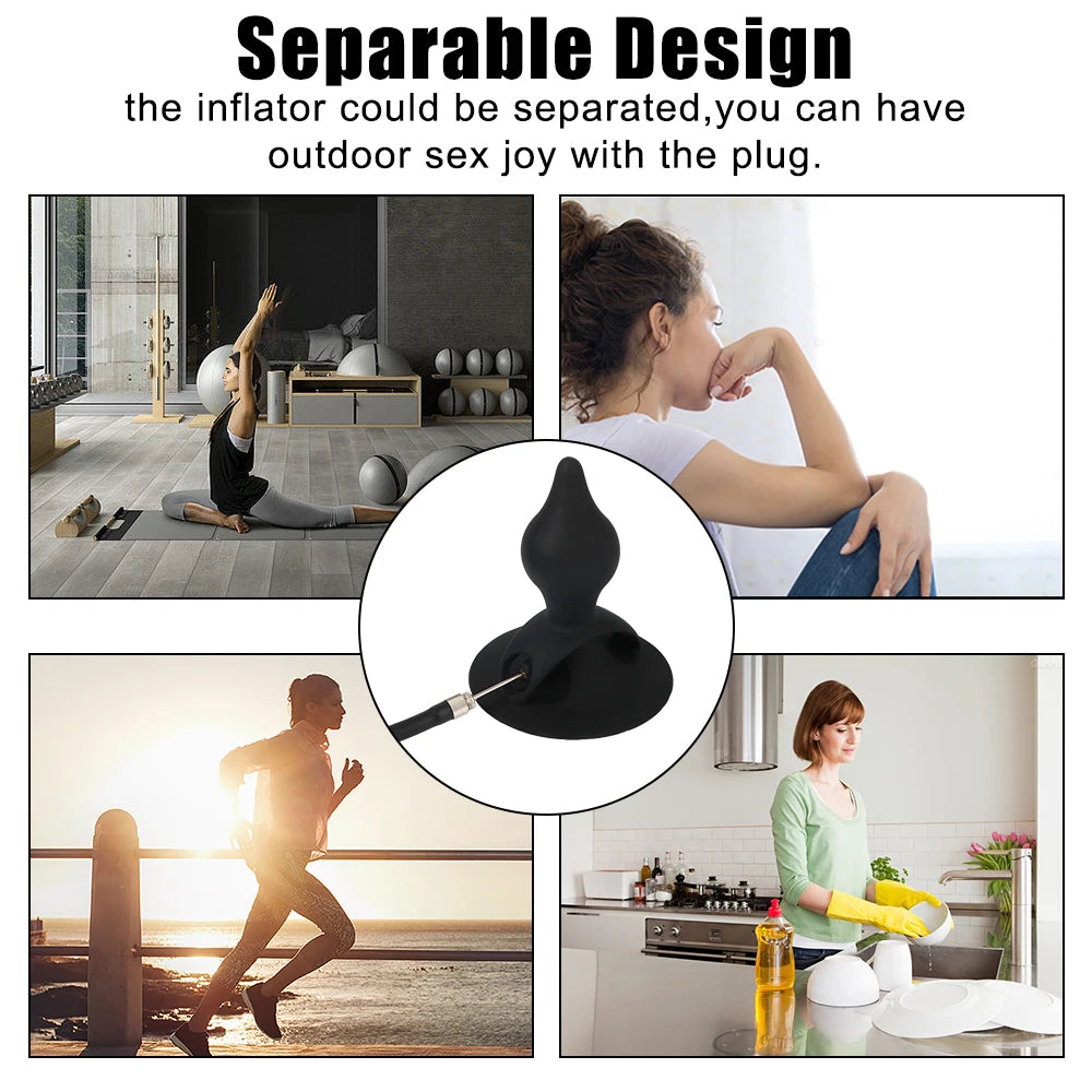 Plug Anal Gonflable Portable avec Ventouse - Stimulation Prostatique et Dilatation Anale | Sextoy Unisexe