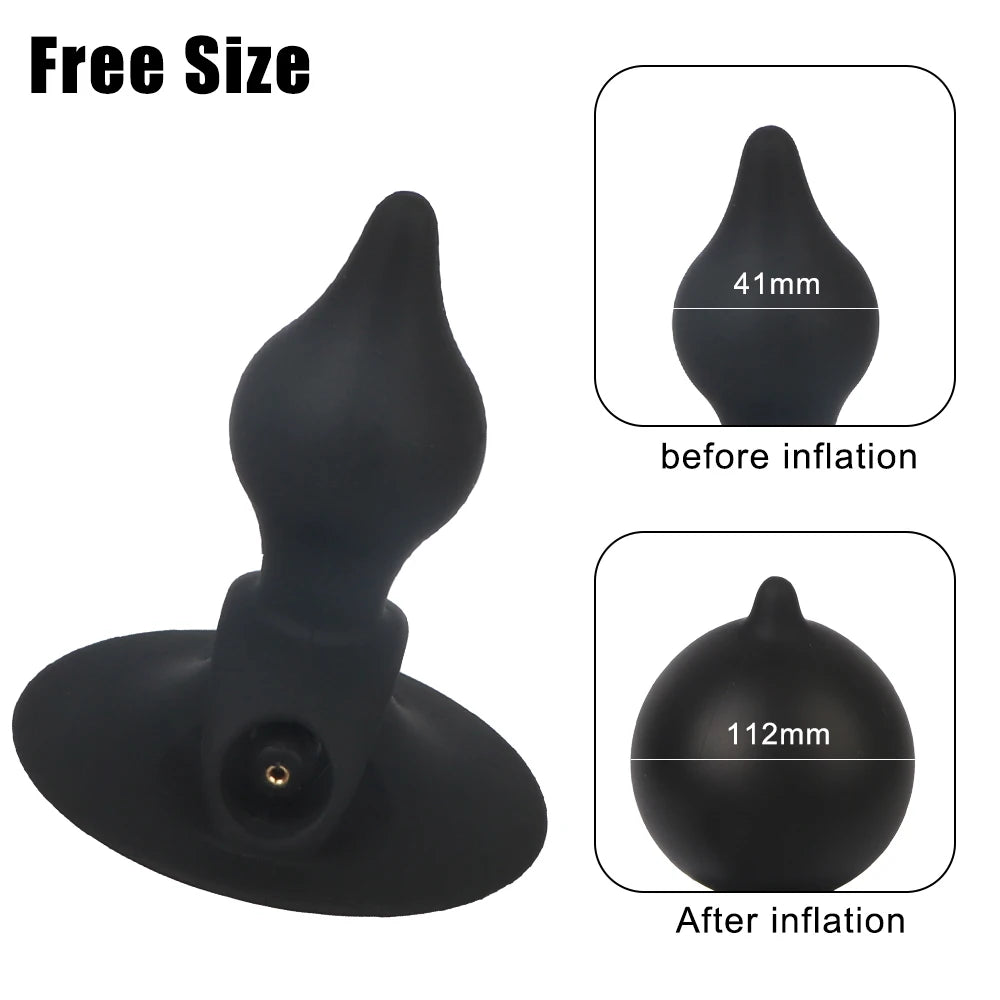 Plug Anal Gonflable Portable avec Ventouse - Stimulation Prostatique et Dilatation Anale | Sextoy Unisexe