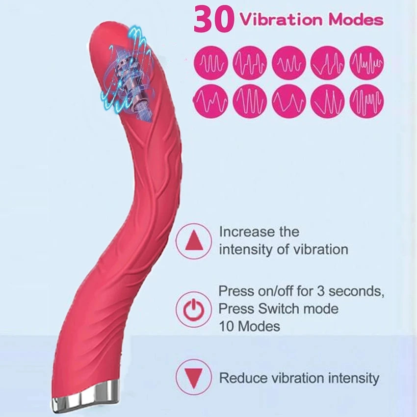 Vibromasseur Réaliste Multifonction Étanche 10 Modes