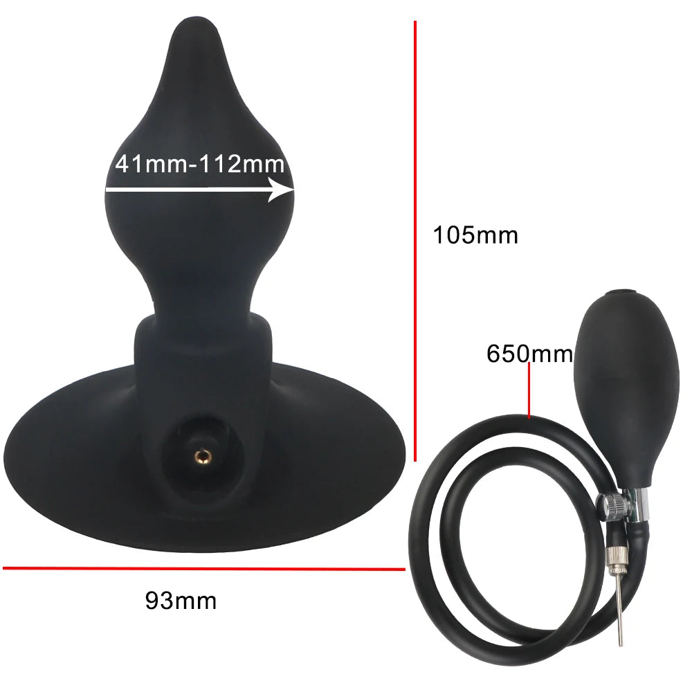 Plug Anal Gonflable Portable avec Ventouse - Stimulation Prostatique et Dilatation Anale | Sextoy Unisexe