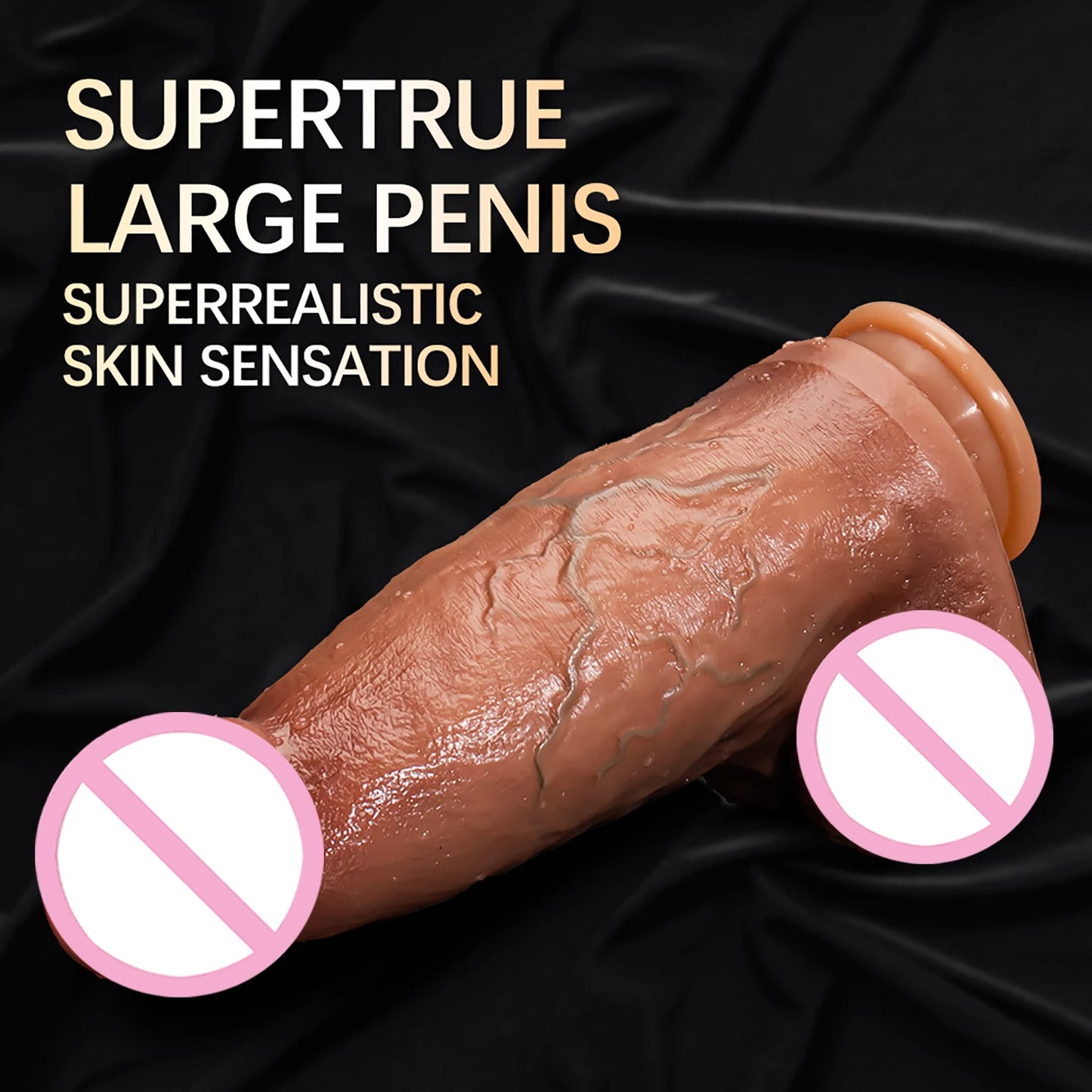 Gros Dildo Réaliste Silicone - Ventouse Puissante