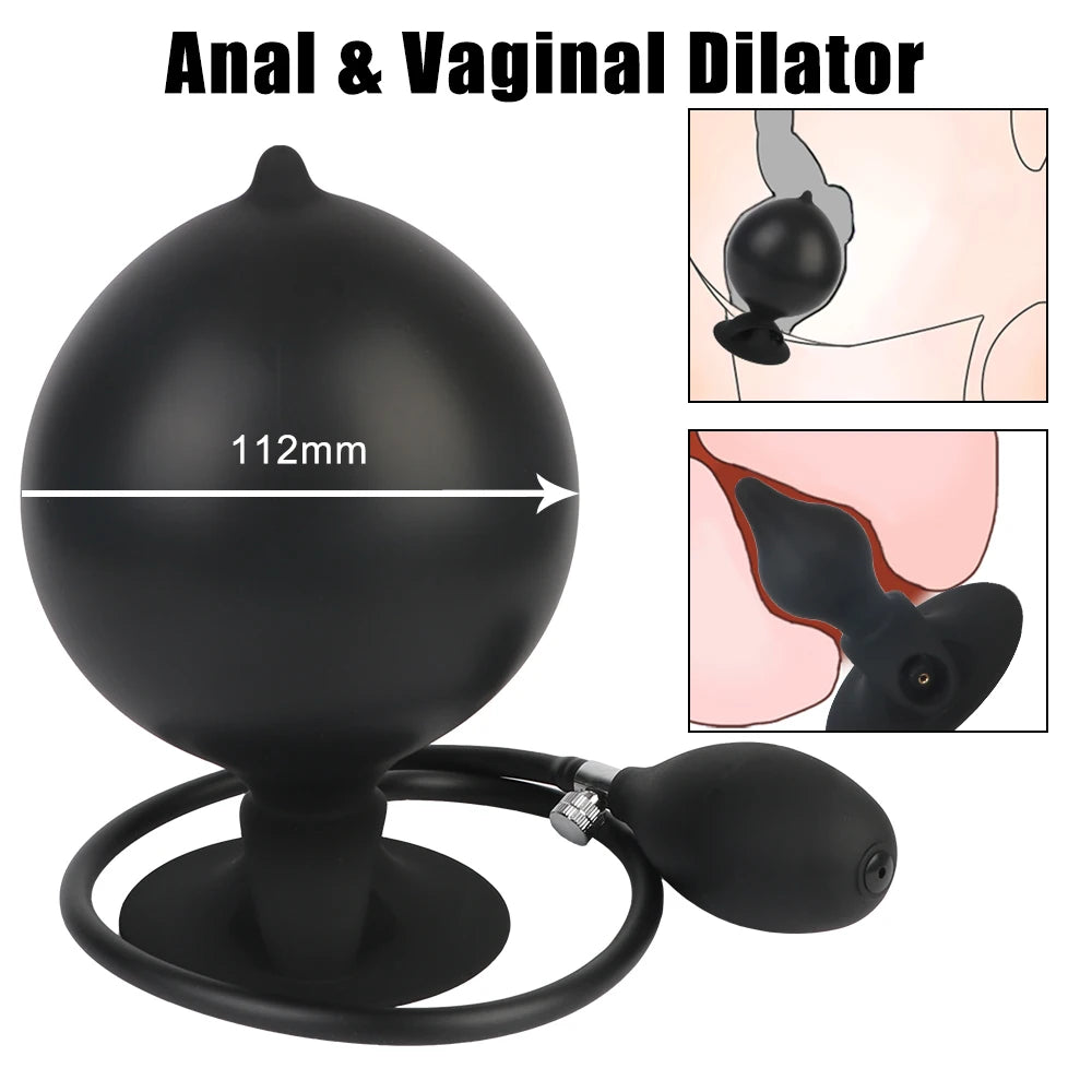 Plug Anal Gonflable Portable avec Ventouse - Stimulation Prostatique et Dilatation Anale | Sextoy Unisexe