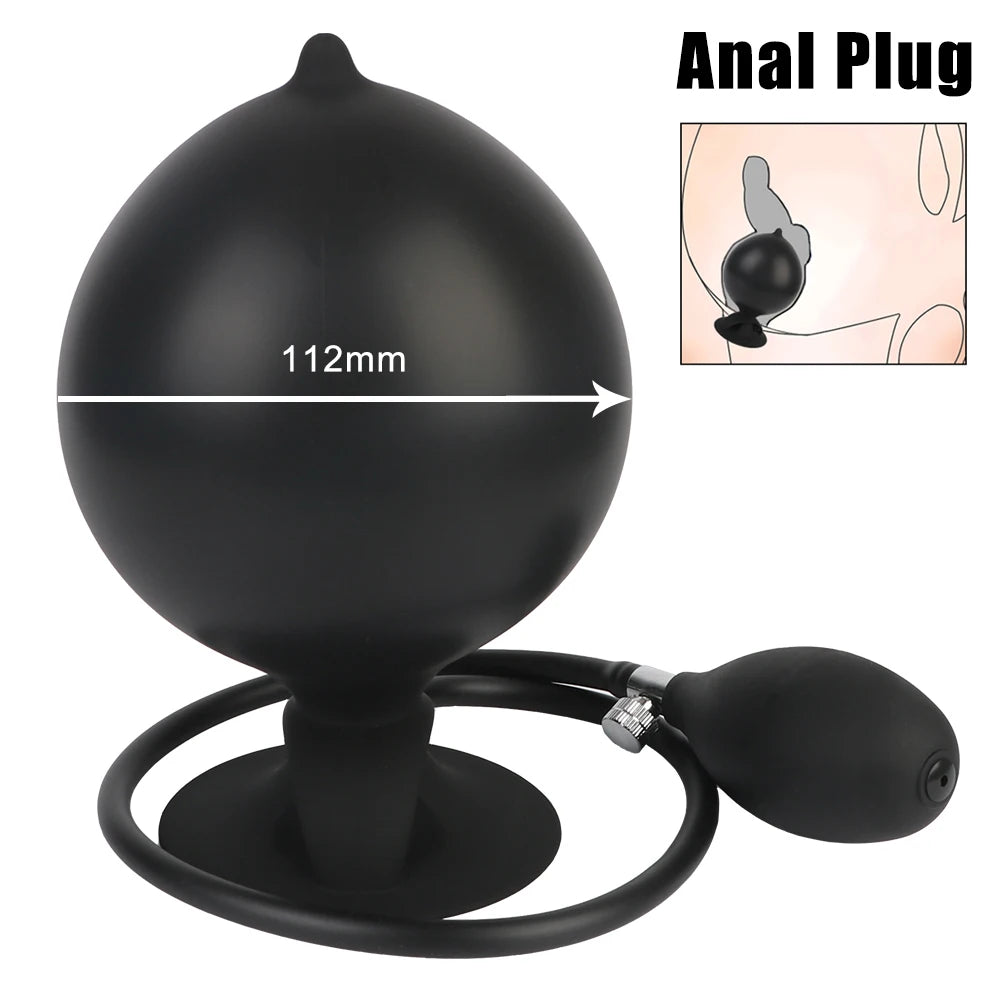 Plug Anal Gonflable Portable avec Ventouse - Stimulation Prostatique et Dilatation Anale | Sextoy Unisexe