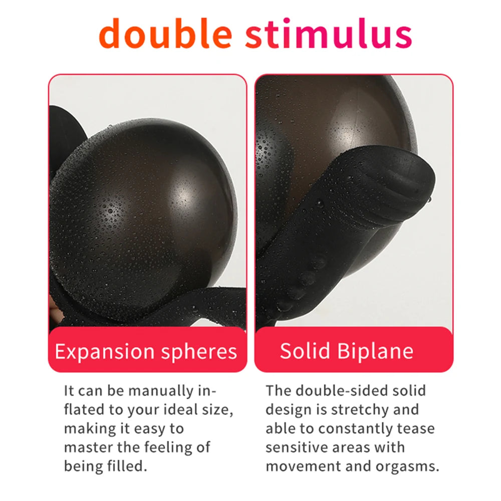 Gros Plug Anal Gonflable en Silicone - Massage Prostatique et Extension Anale | Sextoy Adulte Dilatateur