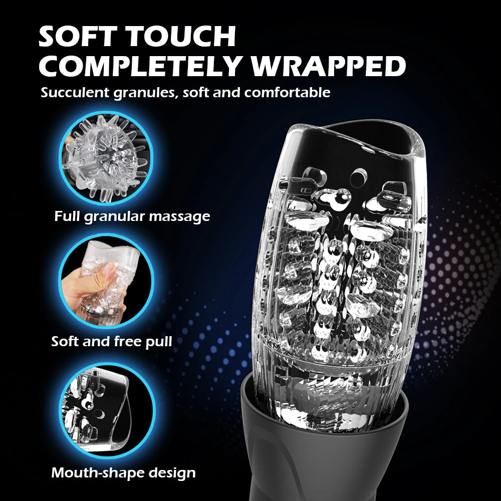 Masturbateur Téléscopique Automatique – Cup Vibrante à Poussée et Rotation pour Homme