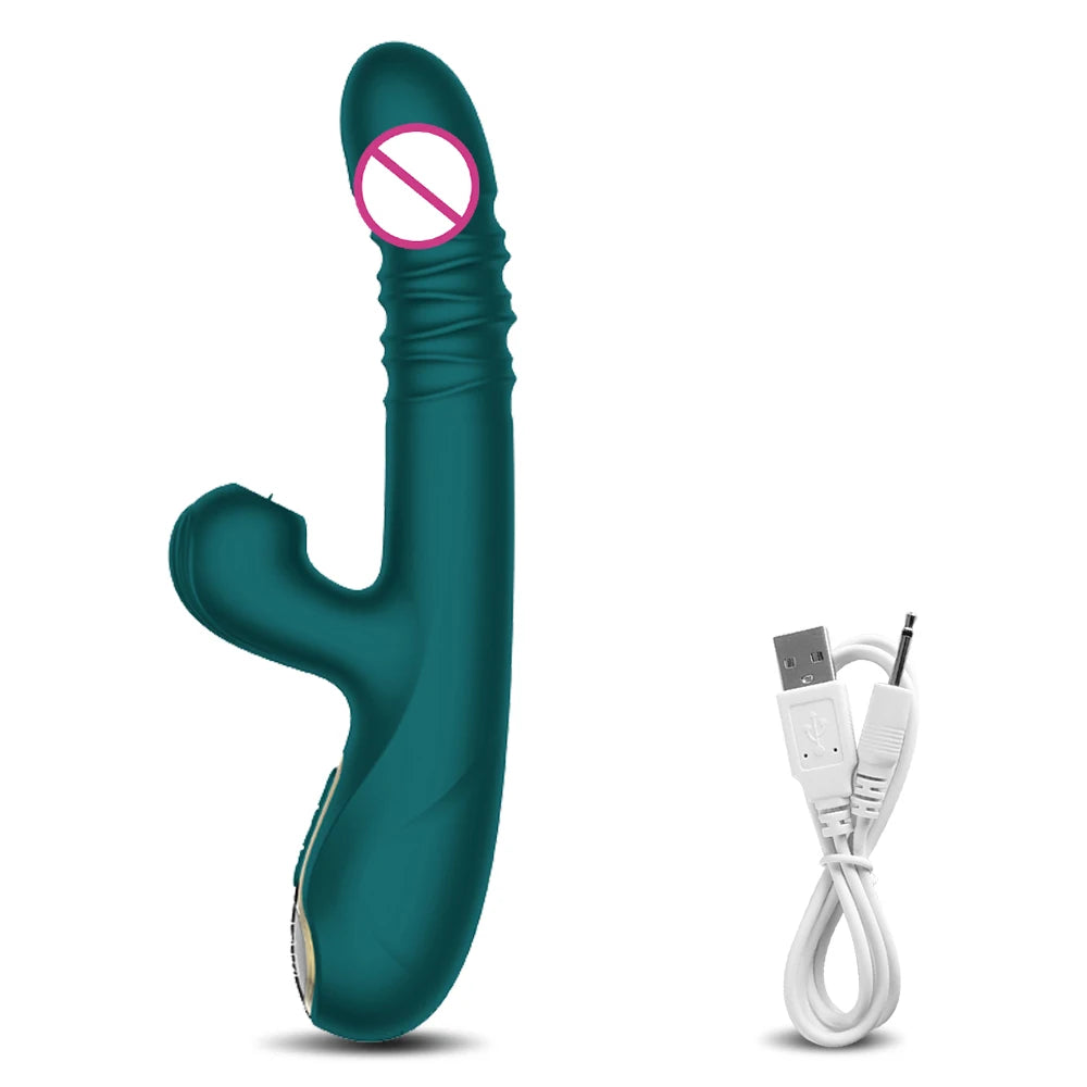 Vibromasseur Poussant Automatique – Stimulation Point G & Clitoris avec Fonction Succion