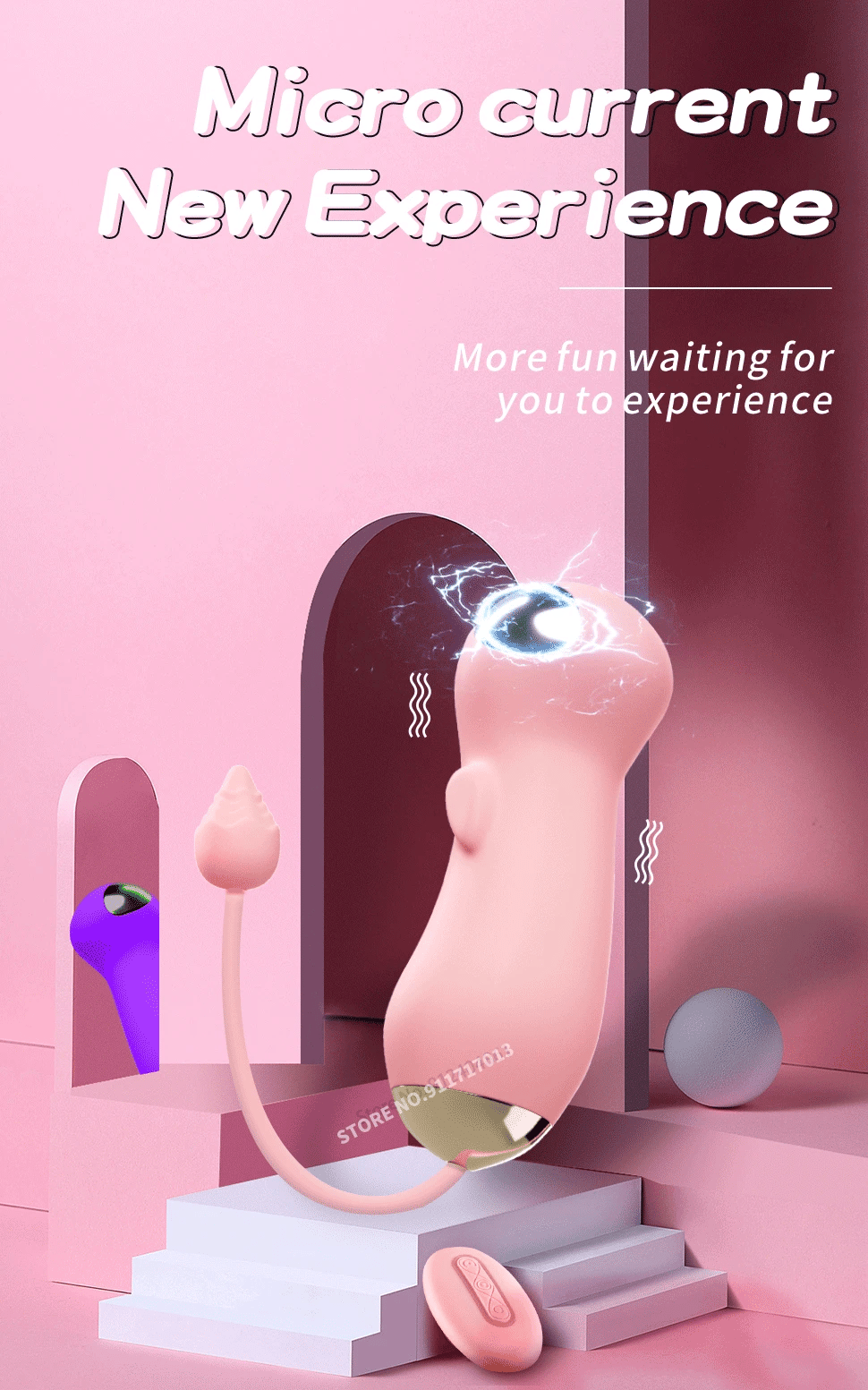 Boules de Kegel Vibrantes avec Électrostimulation et Télécommande – Œuf Vibrant Vaginal et Stimulateur Clitoridien pour Femme