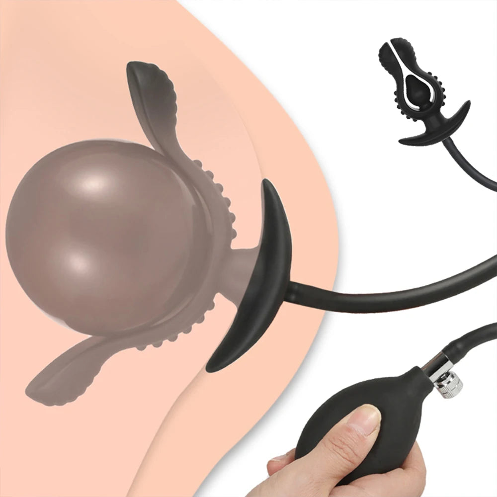 Gros Plug Anal Gonflable en Silicone - Massage Prostatique et Extension Anale | Sextoy Adulte Dilatateur