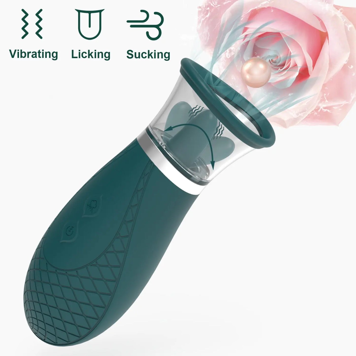 Stimulateur Clitoridien LICKLIP – Vibromasseur à Langue Léchante & Suceur de Clitoris