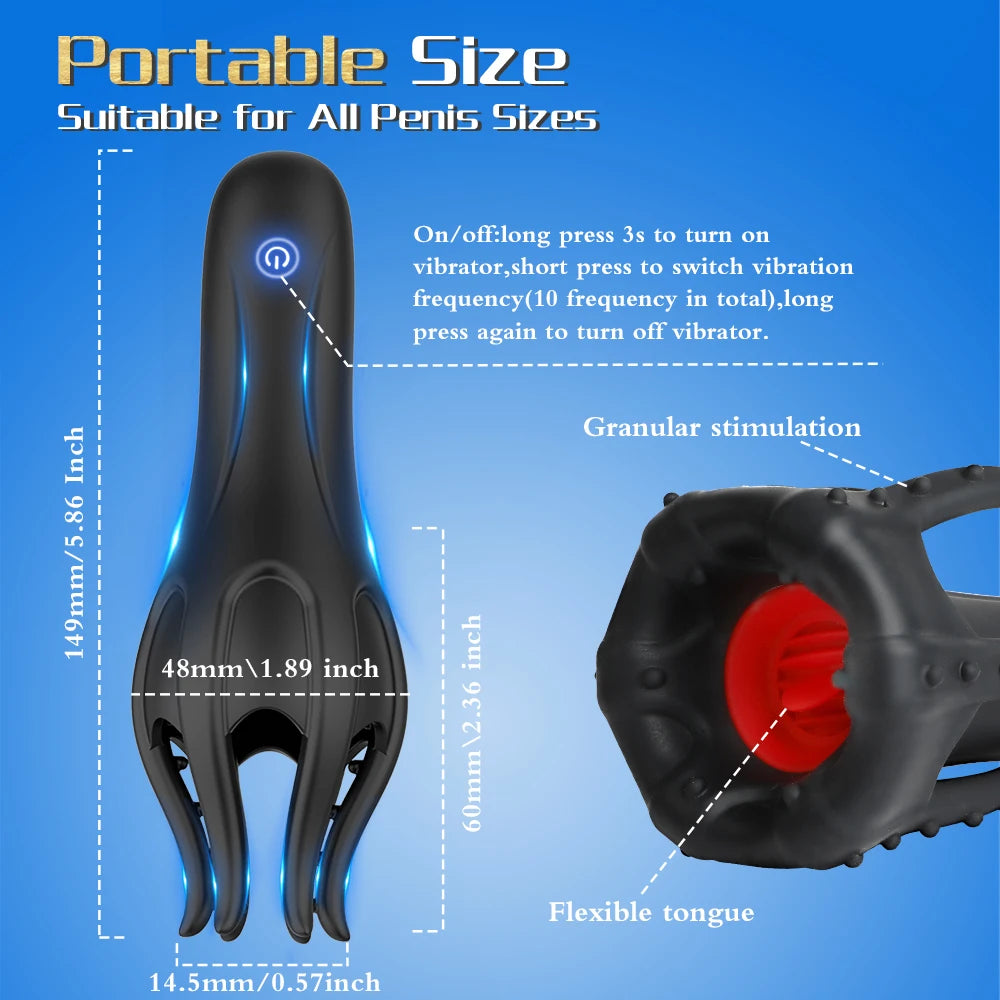 Stimulateur Vibrant pour Gland – Entraînement à l’Éjaculation Retardée et Plaisir Masculin