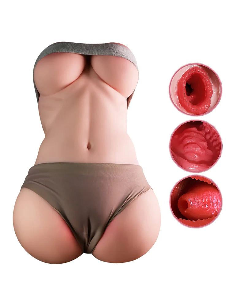 Masturbateur Masculin Réaliste – Vagin et Anus Ultra-Réalistes pour Stimulation Intense