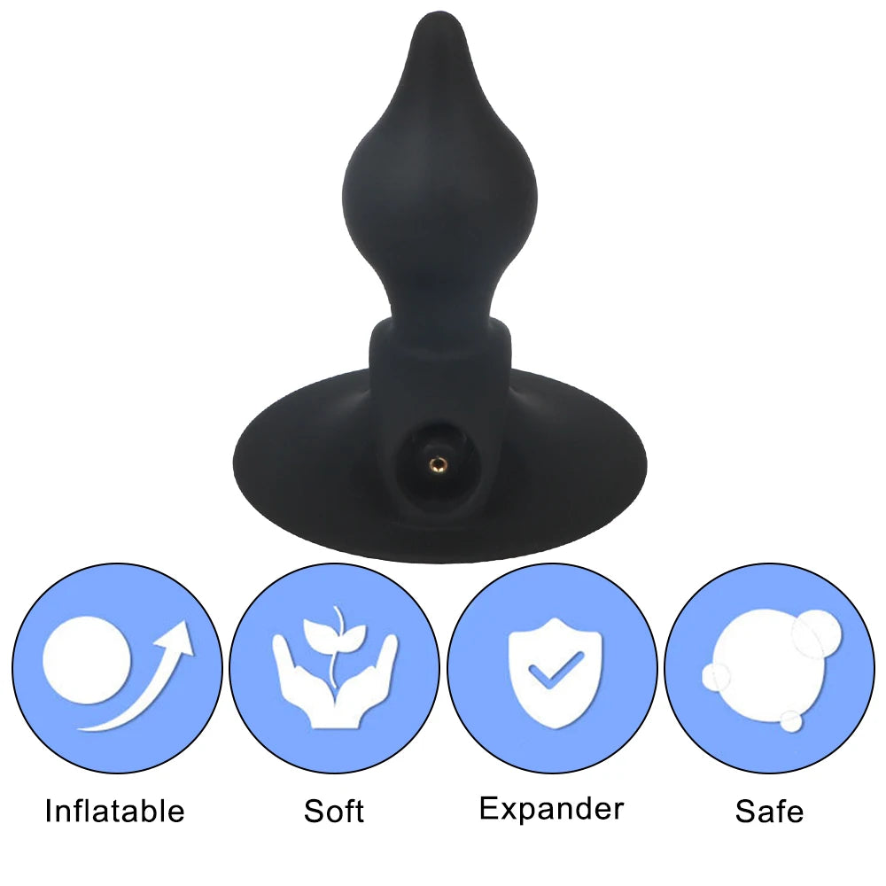 Plug Anal Gonflable Portable avec Ventouse - Stimulation Prostatique et Dilatation Anale | Sextoy Unisexe