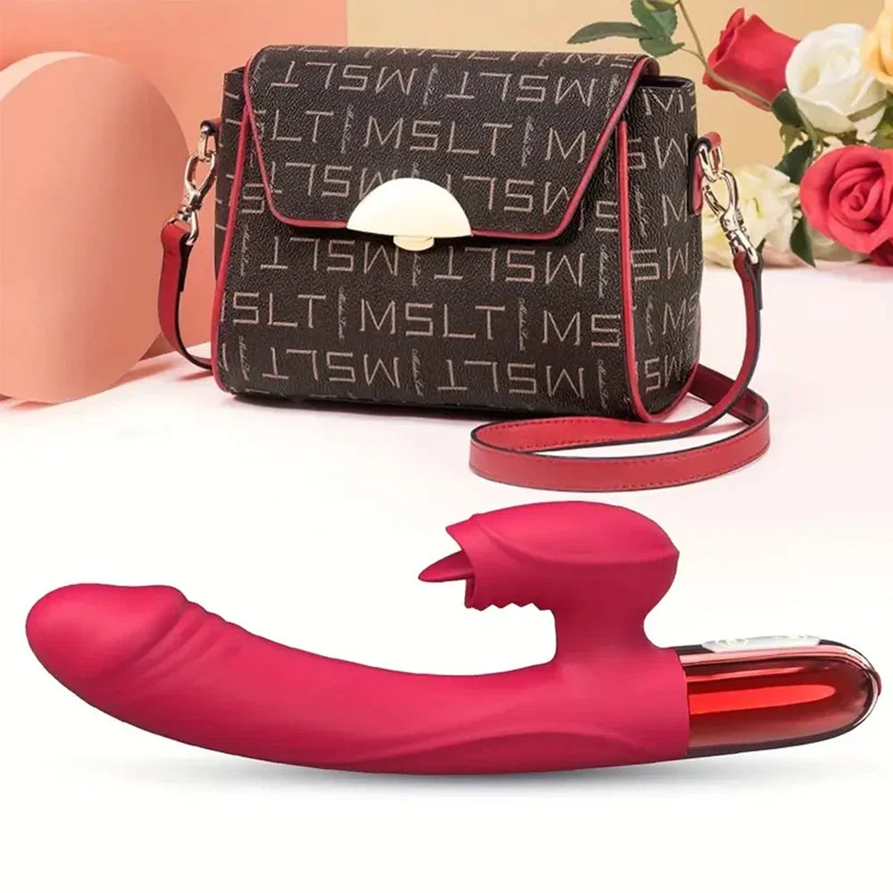 Vibromasseur Puissant avec Effet Langue – Stimulation Clitoridienne & Point G