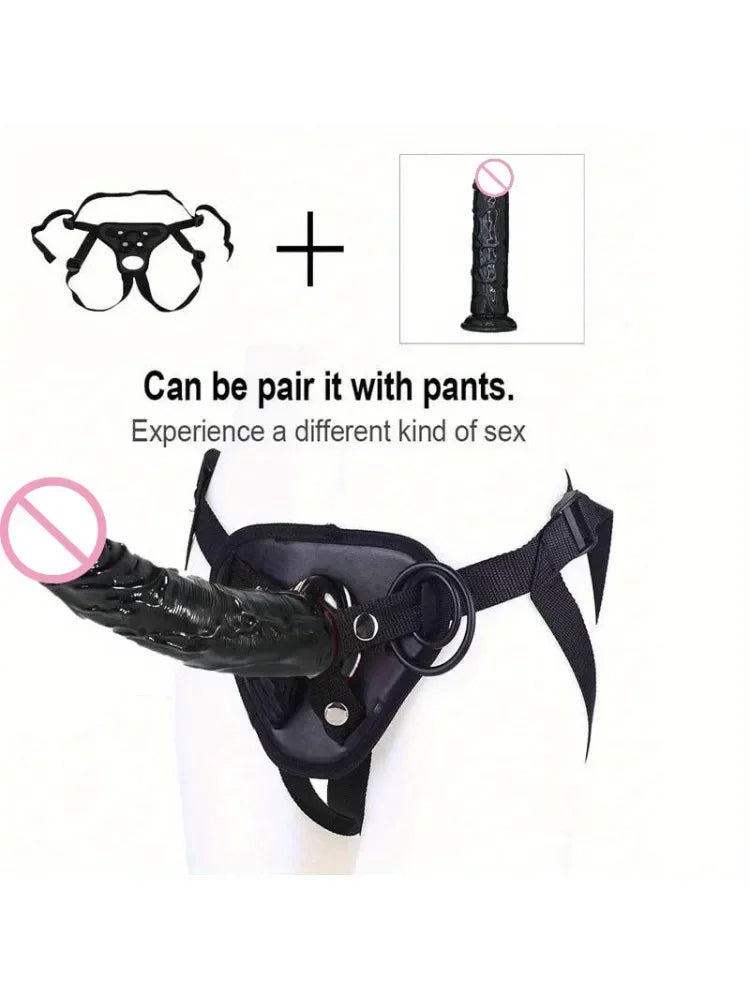 Strap-On Portatif avec Godemichet - Stimulation Point G - Pantalon Standard pour Femmes