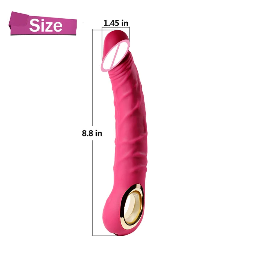 Vibromasseur Réaliste Multifonction Étanche 10 Modes