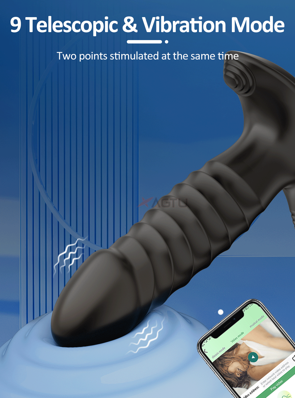 Plug Anal Téléscopique avec Contrôle via Application – Vibromasseur Prostatique et Vaginal pour Homme et Femme | Sextoy Unisexe Connecté