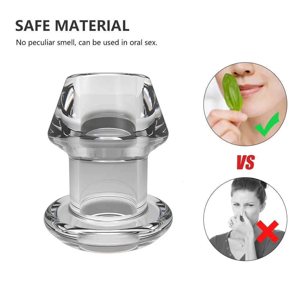 Plug Anal Creux en Silicone – Tunnel Dilatateur avec Base Sécurisée