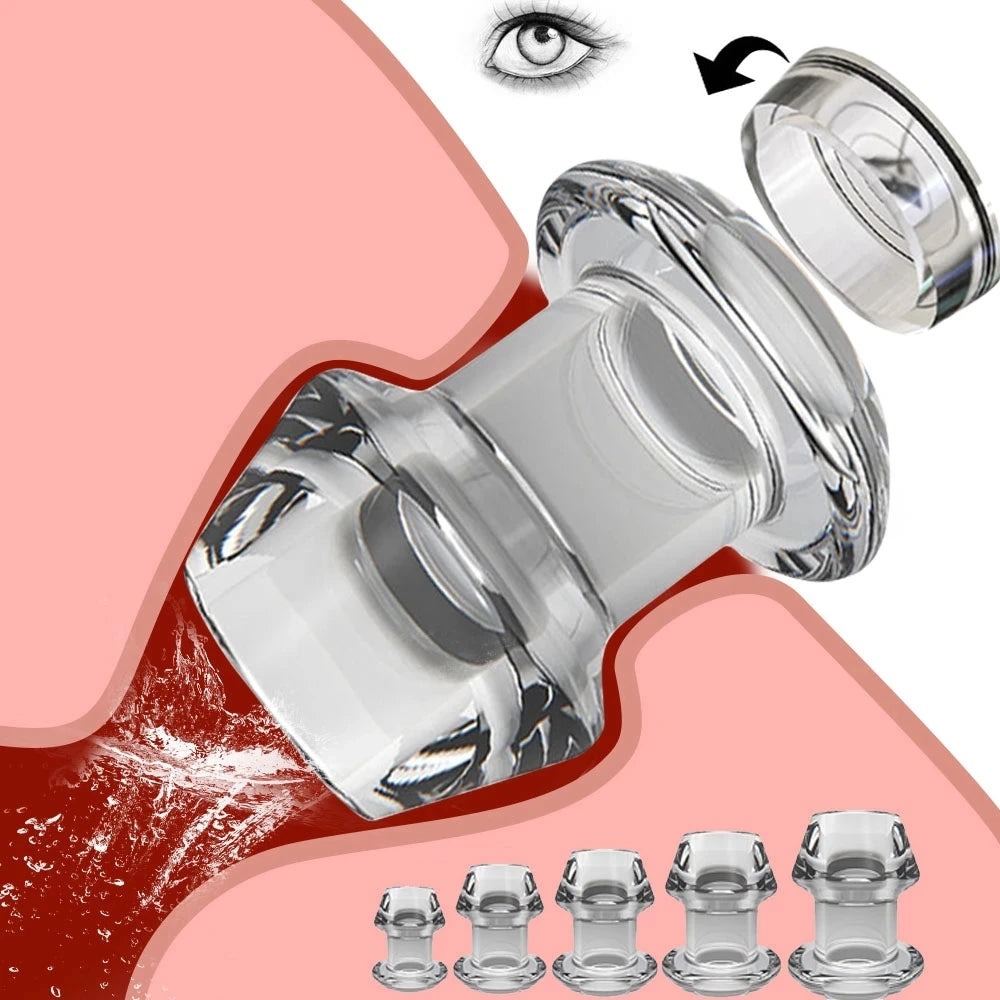 Plug Anal Creux en Silicone – Tunnel Dilatateur avec Base Sécurisée