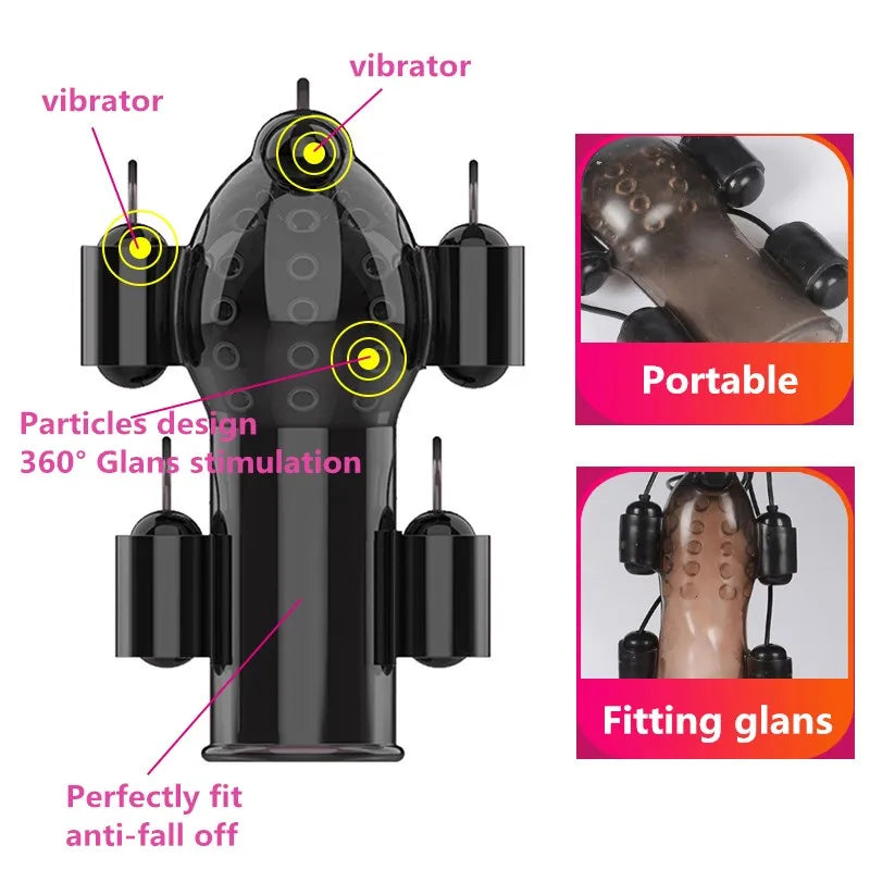 Sextoy Homme Vibrant 12 Vitesses - Gland & Retard Éjaculation