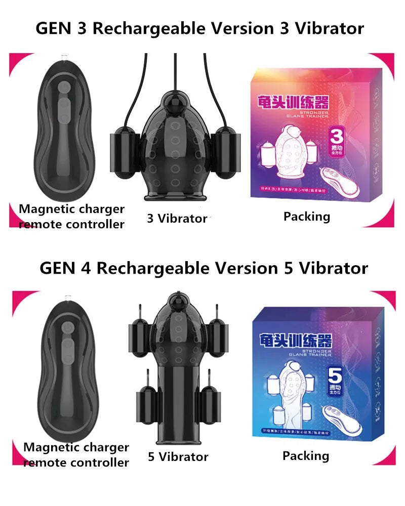 Sextoy Homme Vibrant 12 Vitesses - Gland & Retard Éjaculation