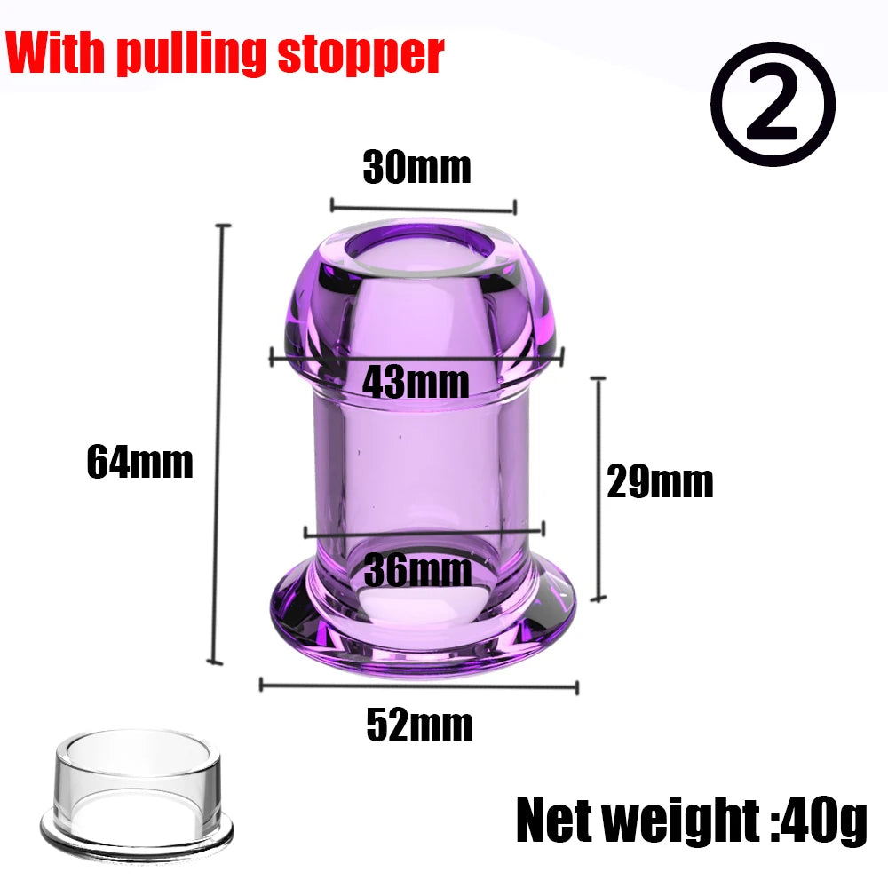 Plug Anal Creux en Silicone – Tunnel Dilatateur avec Base Sécurisée
