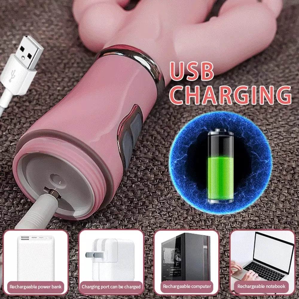 LickLip 3 en 1 – Vibromasseur Rabbit avec Fonction Léchage de Langue, Double Tige et Stimulation Triple | Sextoy Haute Précision pour Femme