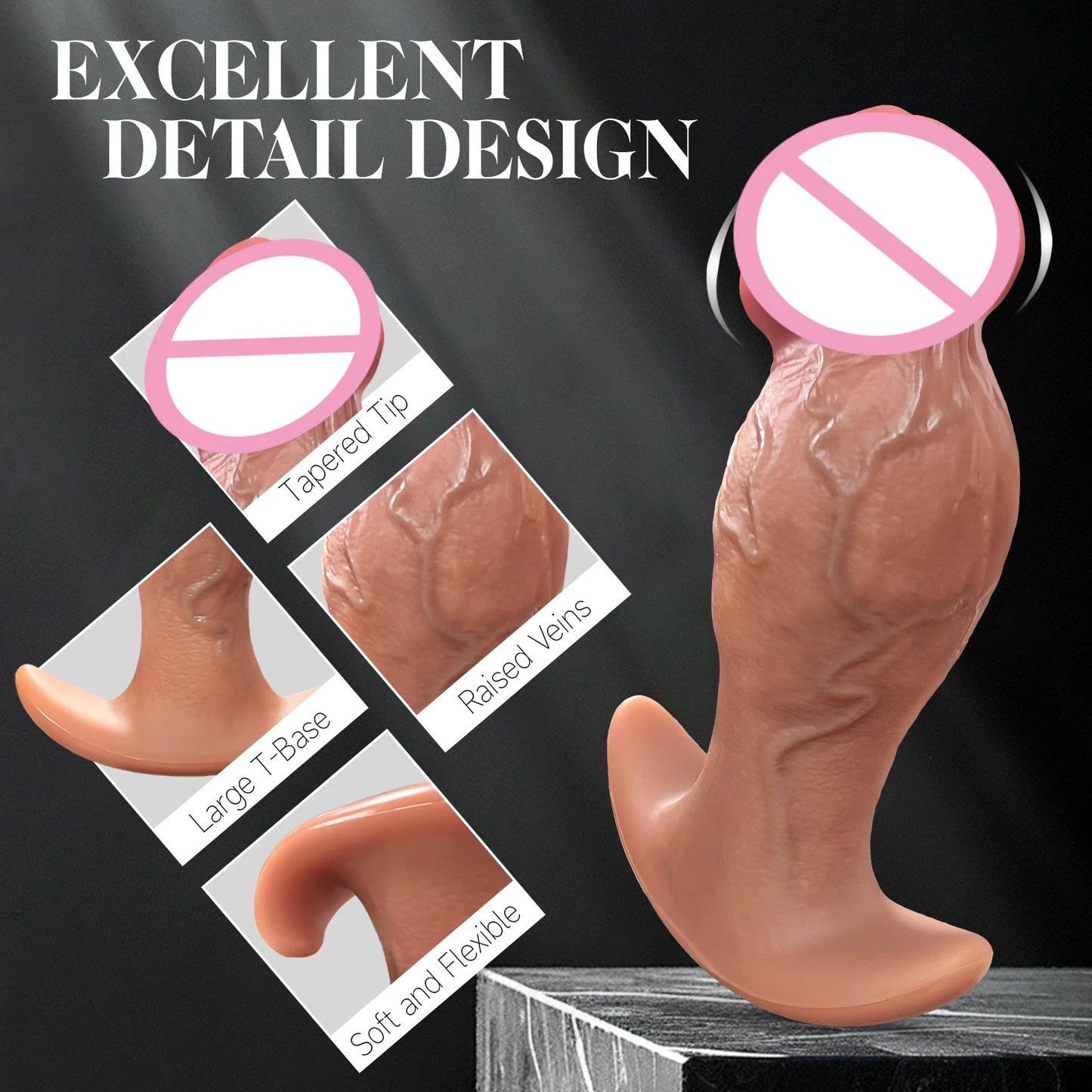 Super Big Skin Dildo Penis Prostate Massager – Sextoy réaliste en silicone pour stimulation analeized Strap-on Dildos Sex toys