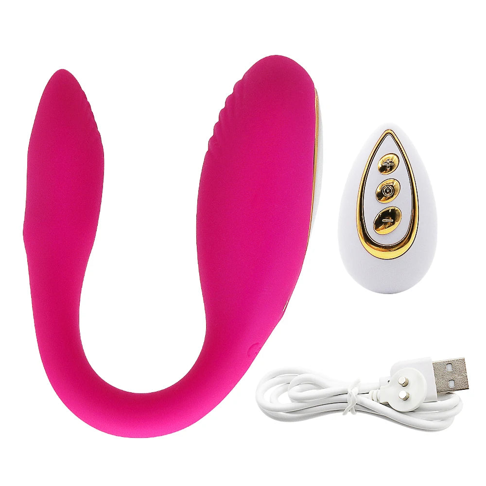 Vibromasseur Connecté 10 Modes – Port Discret en U, Télécommande Sans Fil, Stimulation du Point G pour Femme & Couple