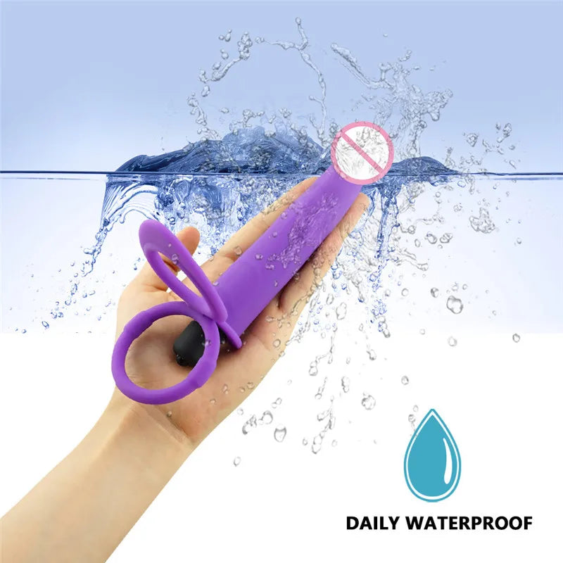 Double Pénétration - Sextoy Vibrant avec Plug Anal et Stimulateur Point G